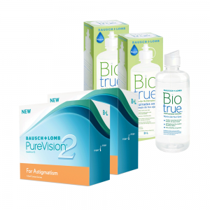 Pure Vision 2HD Astigmatism 6 x 2 + Biotrue 300ml x 2